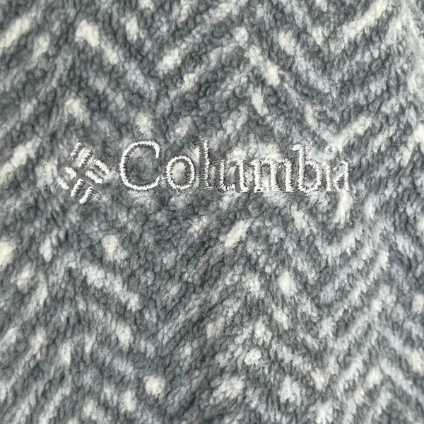 Columbia Womens Grey Herringbone Fleece Quarter‎ Zip Pullover Sweater Large - Image 7