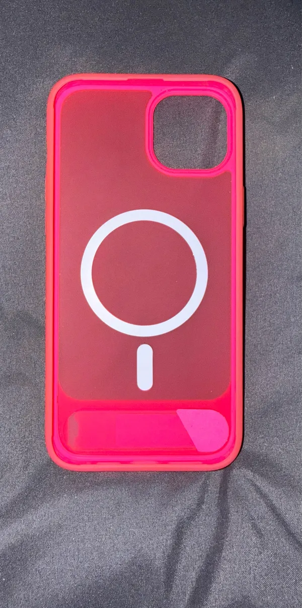 Iphone 15 pro max case w/ stand Pink - Image 2