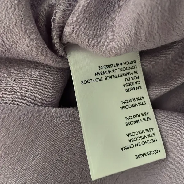 Urban Outfitters Silence + Noise Purple Off Shoulder Crop Top Milkmaid Boho Long Sleeve - Image 5