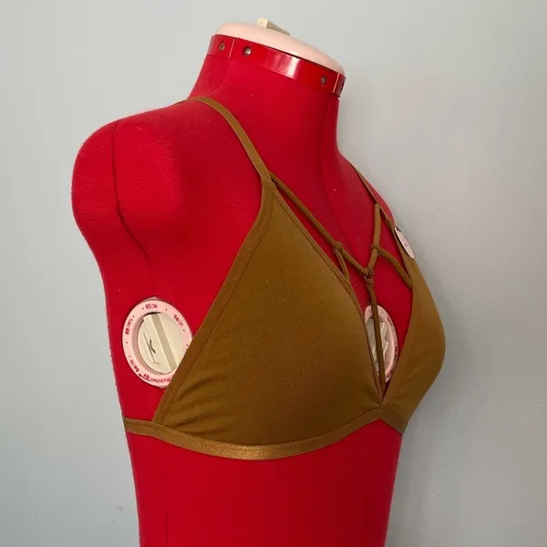 Forever 21 Mustard Triangle Seamless Bra Sz S/M - Image 2
