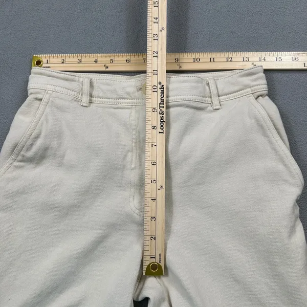 Wilfred Free‎ 4 Utility Cargo Pants Jeans Beige Pocket Straight Leg Aritzia High - Image 4