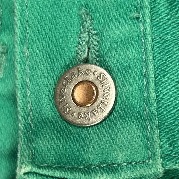 Wrangler Silver Lake Jeans Womens 9 Western Green USA Vintage 80s 27x28 Raw Hem - Image 3