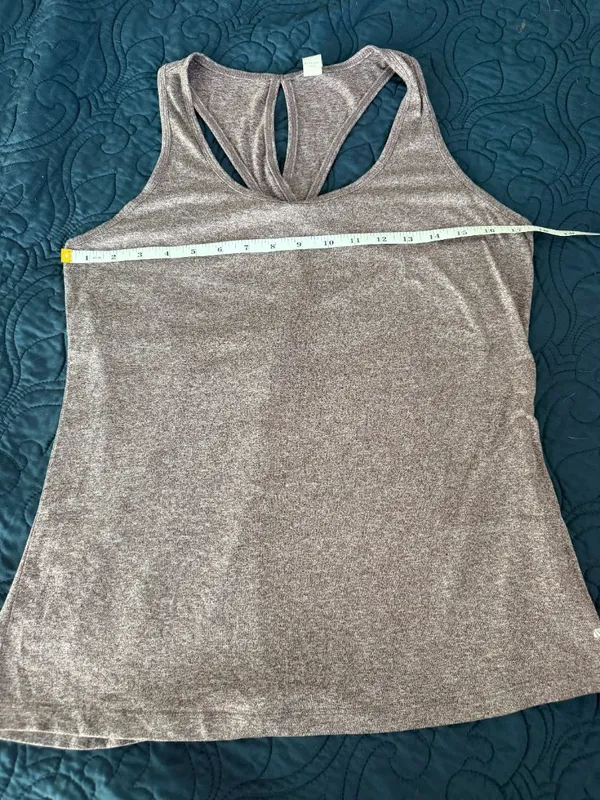 MARIKA Super Soft Thin Keyhole Racerback Mauve Purple Pink Tank Top Size Medium - Image 6