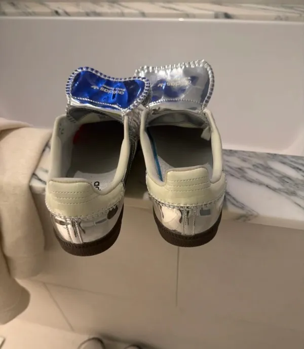 adidas Samba x Wales Bonner Low Silver Metallic - Image 2
