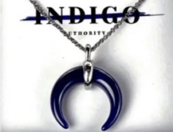 Indigo Authority Crescent Horn Necklace and Pierced Earrings Set - Image 3