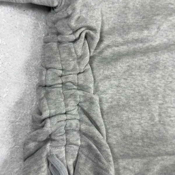 Aerie Hoodie Sweatshirt Oversized Cinch Side Ruched Pullover Grey Cropped XS NEW - Image 7