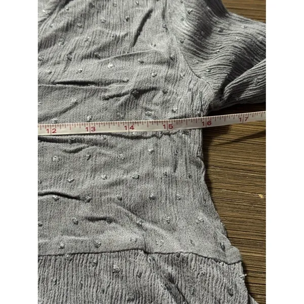 Sadie & Sage Gray Lace-Trim V-Neck Peplum Crop Top - Image 5