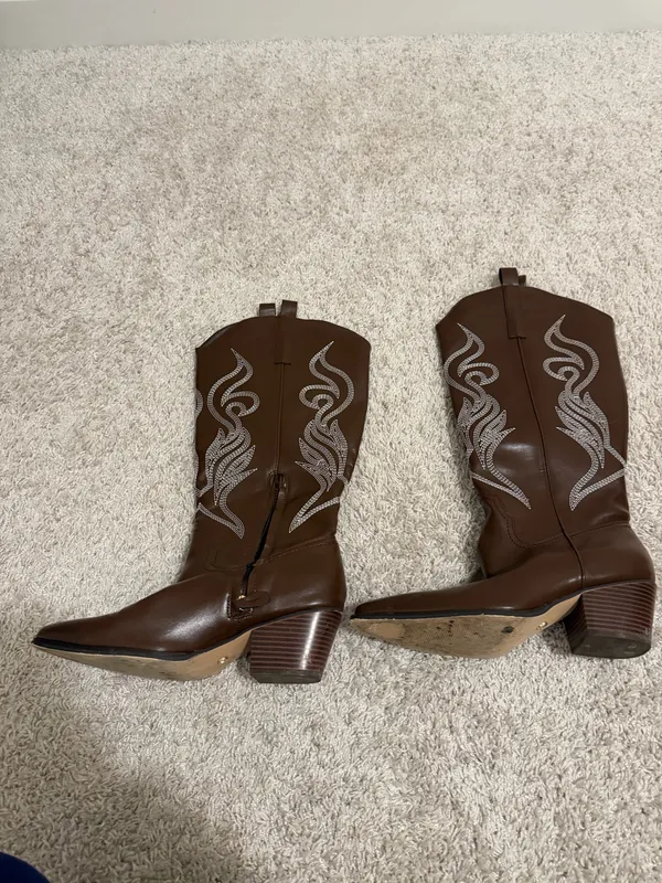 brown cowgirl boots - Image 2