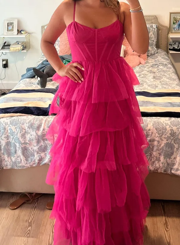Lulus Pink Prom Dress - Image 3
