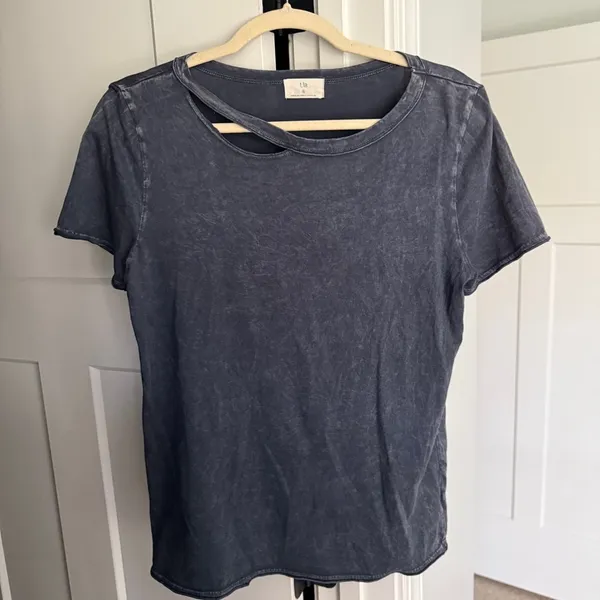 ANTHROPOLOGIE T.La Gray SHORT‎ SLEEVE MARIELA CUT-OUT TEE - Image 2