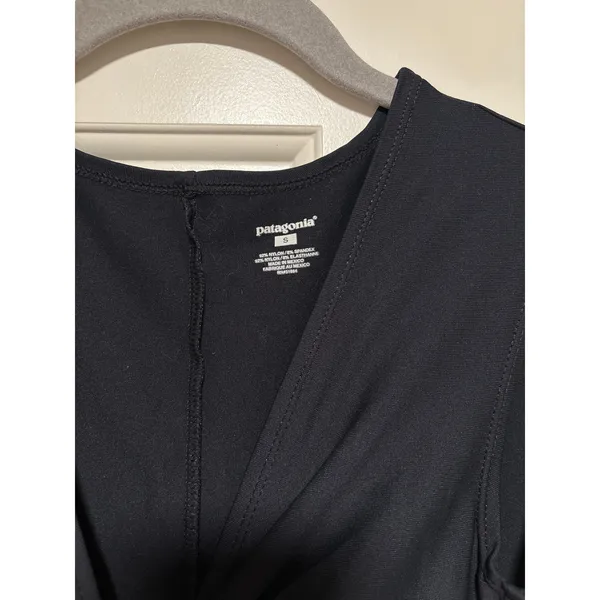 Patagonia Black Sleeveless V-Neck Dress S - Image 3