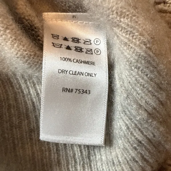 Cynthia Rowley Sweater Womens Medium Gray 100%‎ Cashmere Polka Dot Crew Neck - Image 7