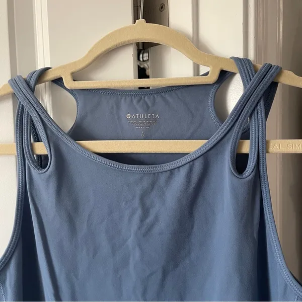 Athleta Shanti Asana Tank‎ Top Blue Stretchy Workout - Image 4
