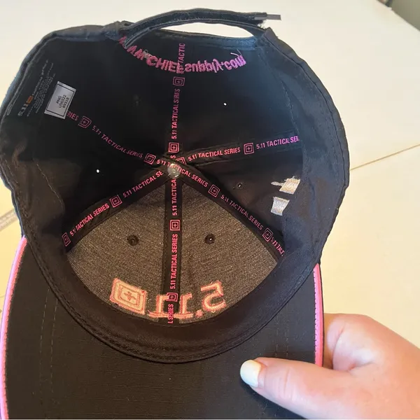 5.11 Tactical Womens Black Pink Hat 2001 - 2011 Never Forget Chief Supply 911‎ - Image 2