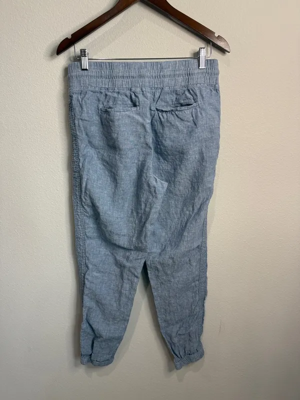 Athleta Blue Cabo Linen Jogger Pant Size 8 - Image 2