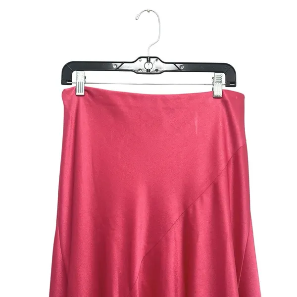 Alice + Olivia Rosa Slip Skirt Pink Asymmetric Feminine Satin Women's Size 10 - Image 8