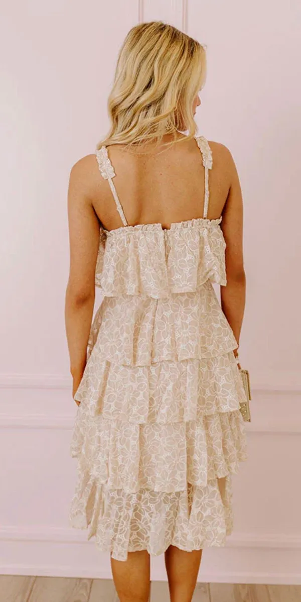 Impressions Tiered Midi Dress - Image 3
