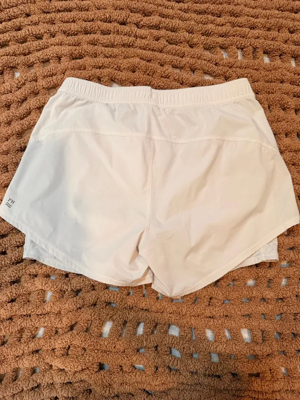 Fair Harbor White Lined Running Active Shorts L Size L - Image 2