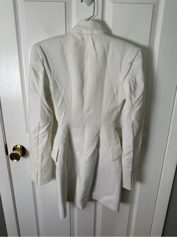 House of CB Amia White Blazer Mini Dress XS Tall - Image 6