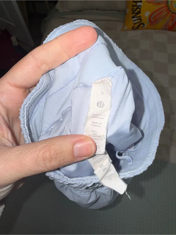 Lululemon Track That Mid-Rise Lined‎ Short 5" Blue Linen size 0 - Image 5