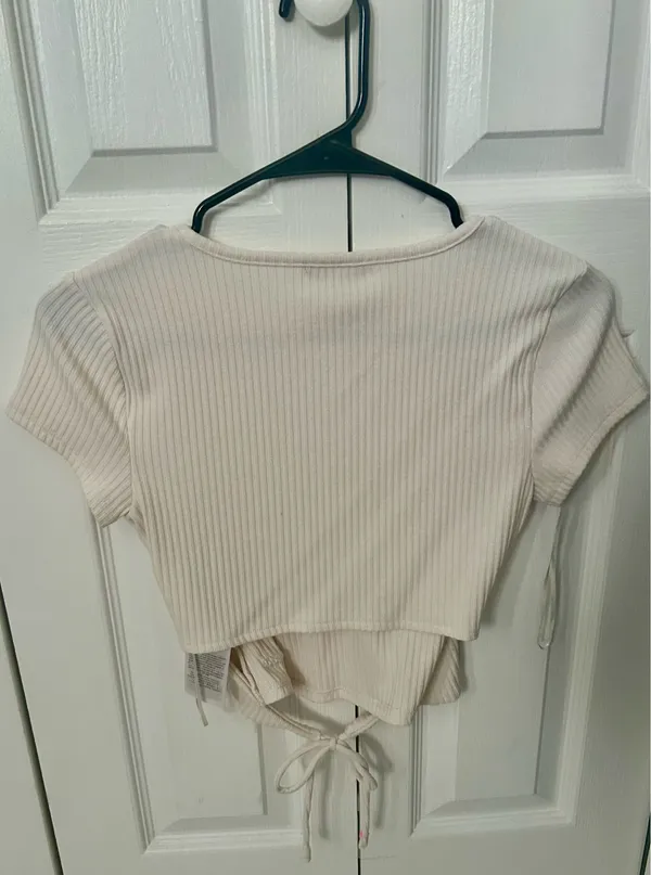 GUESS Women's Ribbed Crop Top - Size S - Image 2