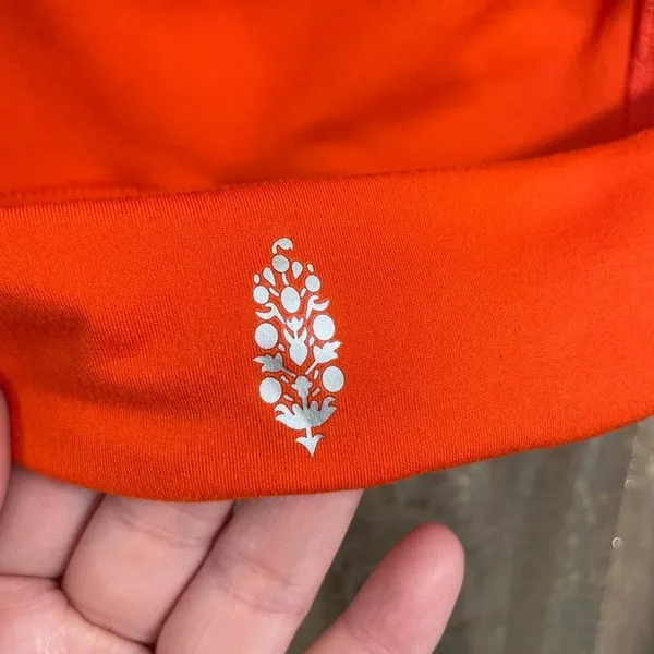 Free People Breathe Deeper Crop Tank Bright Orange Medium NWOT - Image 5