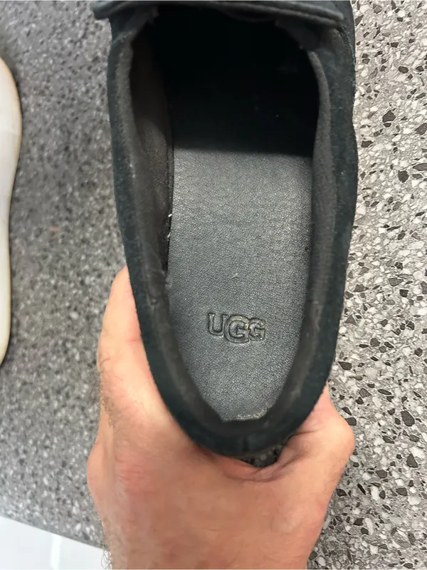 UGG Black Suede Slip-On Platform Loafers - Image 5