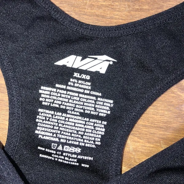 Avia black sports bra size large/extra large - Image 3