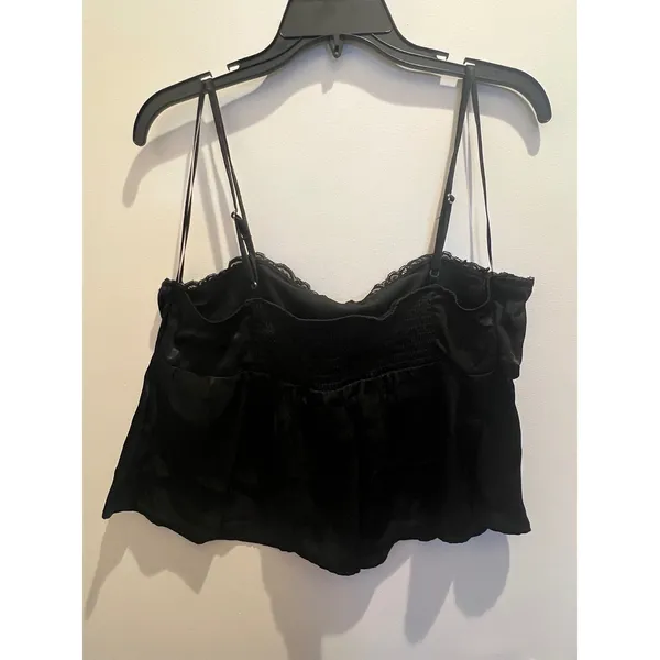 No Boundaries Satin Cami with Lace Trim and Tie, Women's Size XL / F-017 - Image 3