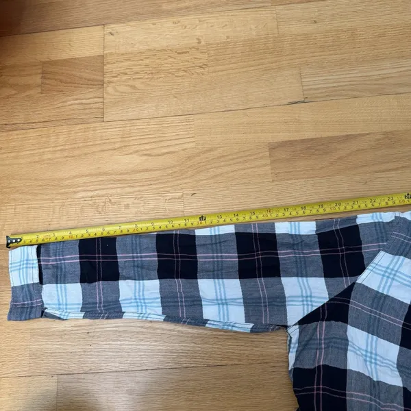 Barbour Womens Shoreline Shirt 10 EUC Oversized Windowpane Tartan Coastal Preppy - Image 9