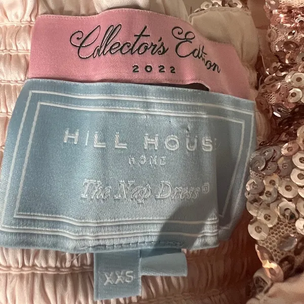 Hill House The Ellie Rose Gold Sequin Nap Dress XXS - Image 3