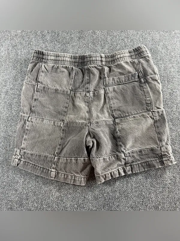 PacSun Volley Shorts Mens Black Denim Stretch Drawstring Pockets Pull On Size M - Image 2