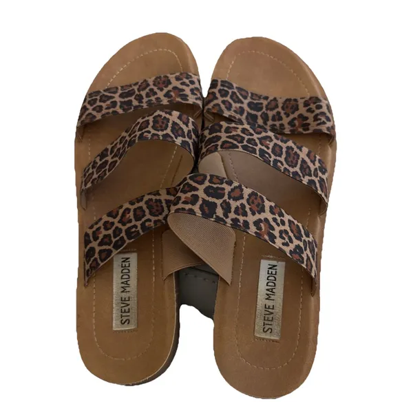 Steve Madden Pascale Leopard Print Flat Sandals Size 8.5 - Image 4