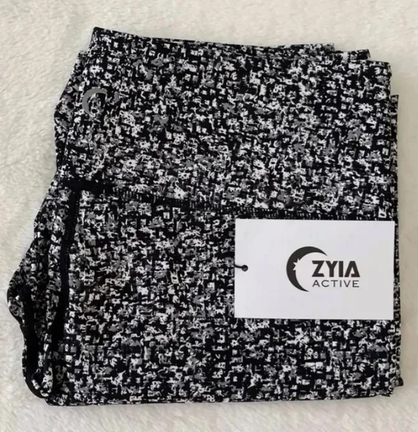 (NWT) Black Mosaic Soft n Snug Mid-Rise 7/8 24", Large (8-10) - Image 3