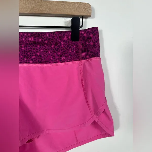 Lululemon Speed Short Pink Paradise‎ Paradise Geo Regal Plum Multi Size 8 - Image 5