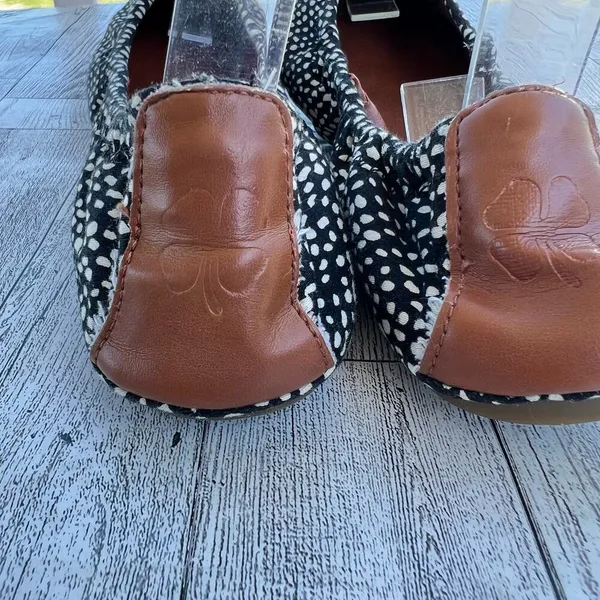 Lucky Brand Shoes Emmie Ballet Flats Women’s Size 8M Black Cream Print Fabric - Image 5