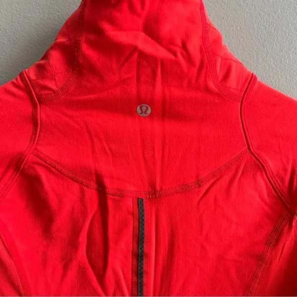Lululemon Run Toasty Tech Pullover Love Red Size 6 1/4 Zip Running Jacket Shirt - Image 10