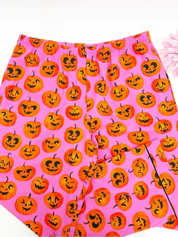 BedHead PJs Jolly Jack-O-Lantern Long Sleeve Classic Stretch Jersey Pajama Set - Image 12