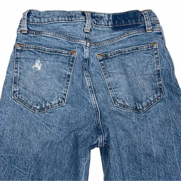 Abercrombie & Fitch The 90’s Straight Leg Ultra High Rise Distressed Jeans 28/6 - Image 11