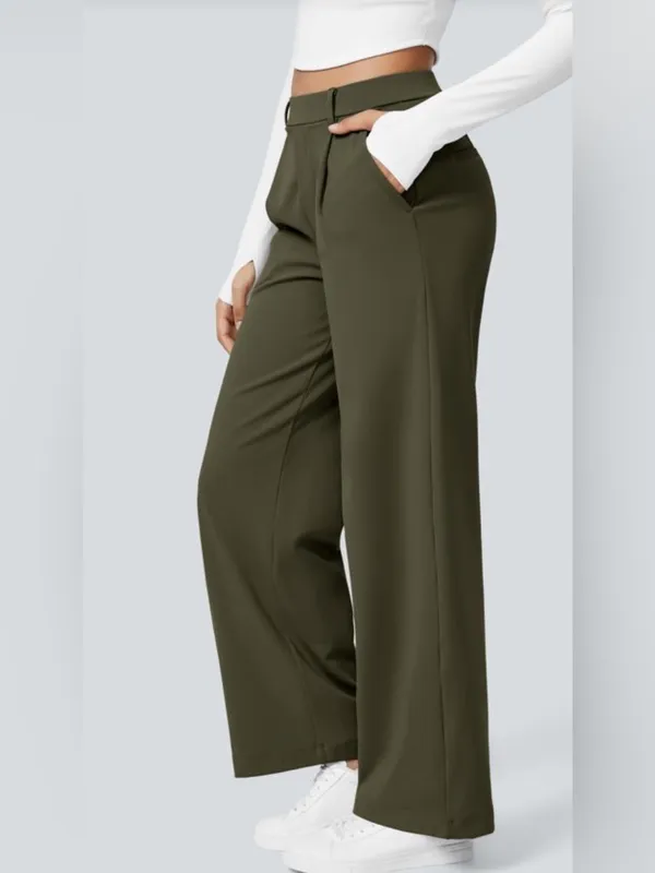 NWT HALARA Flex™ DayStretch High Waisted Pocket Straight Leg Work Pants - Image 2