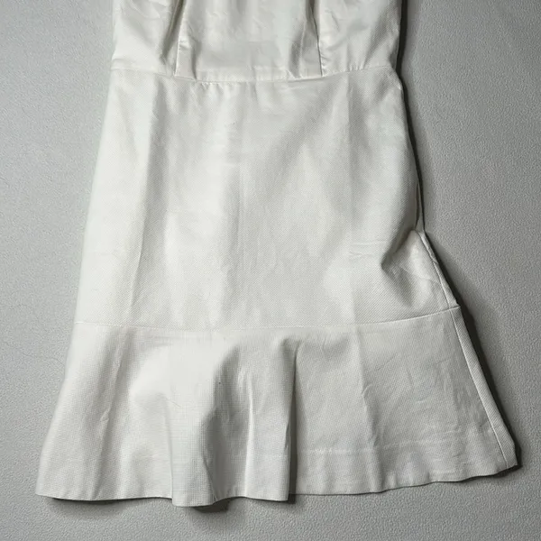 NWT JCrew Fluted Hem Stretch Pique Sheath Dress in Ivory - Image 5