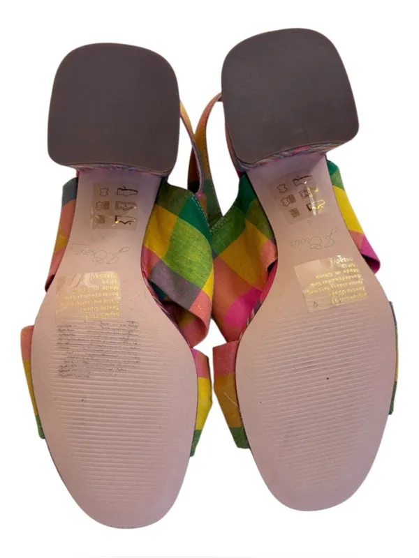 Like New J. Crew Twisted Knot Penny Sandals Plaid Size 5 - Image 8