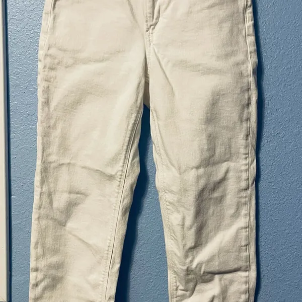 Size 4 American Eagle White Mom Straight Leg Stretch Jeans - Image 3
