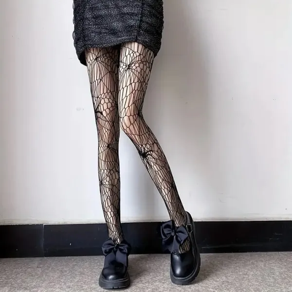 Gothic Spider Jacquard Out Sheer Tights Hollow‎ Out Women’s Pantyhose One Size - Image 10