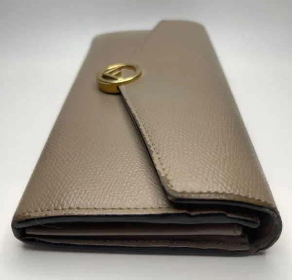 Fendi Vitello Cruise F is Fendi Continental Envelope Wallet Tortora - Preowned - Image 5