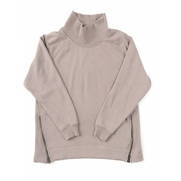 Athleta Cozy Karma Side Zip Funnel Neck Sweatshirt Women L Dogwood Mauve - Image 4