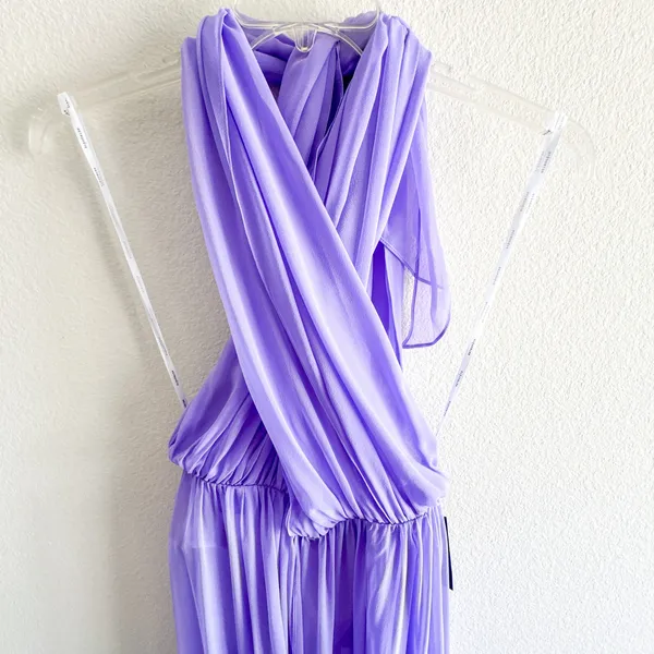 Retrofete Ina Silk Chiffon Maxi Dress Wisteria NWT Medium Wedding Guest Gala - Image 6