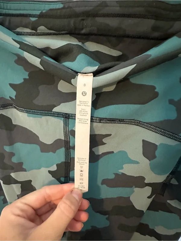 Lululemon Align High-Rise Pant 28" Heritage 365 Camo Tidewater Teal 8 - Image 4