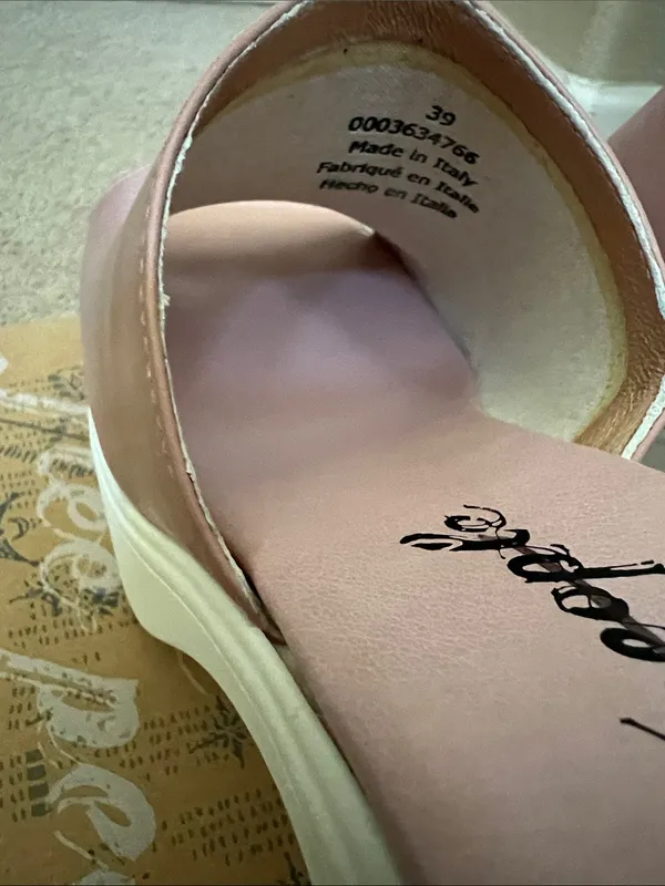 Free People Zoe Blush Pink Platform Mule Heels - Image 6