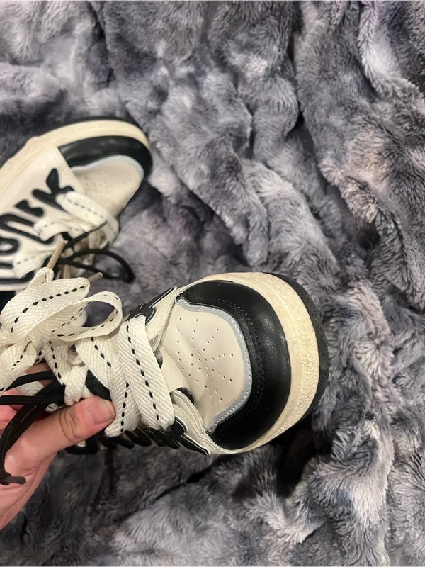 Women's Black & White Low-Top Sneakers - Stylish Casual Shoes - Image 3